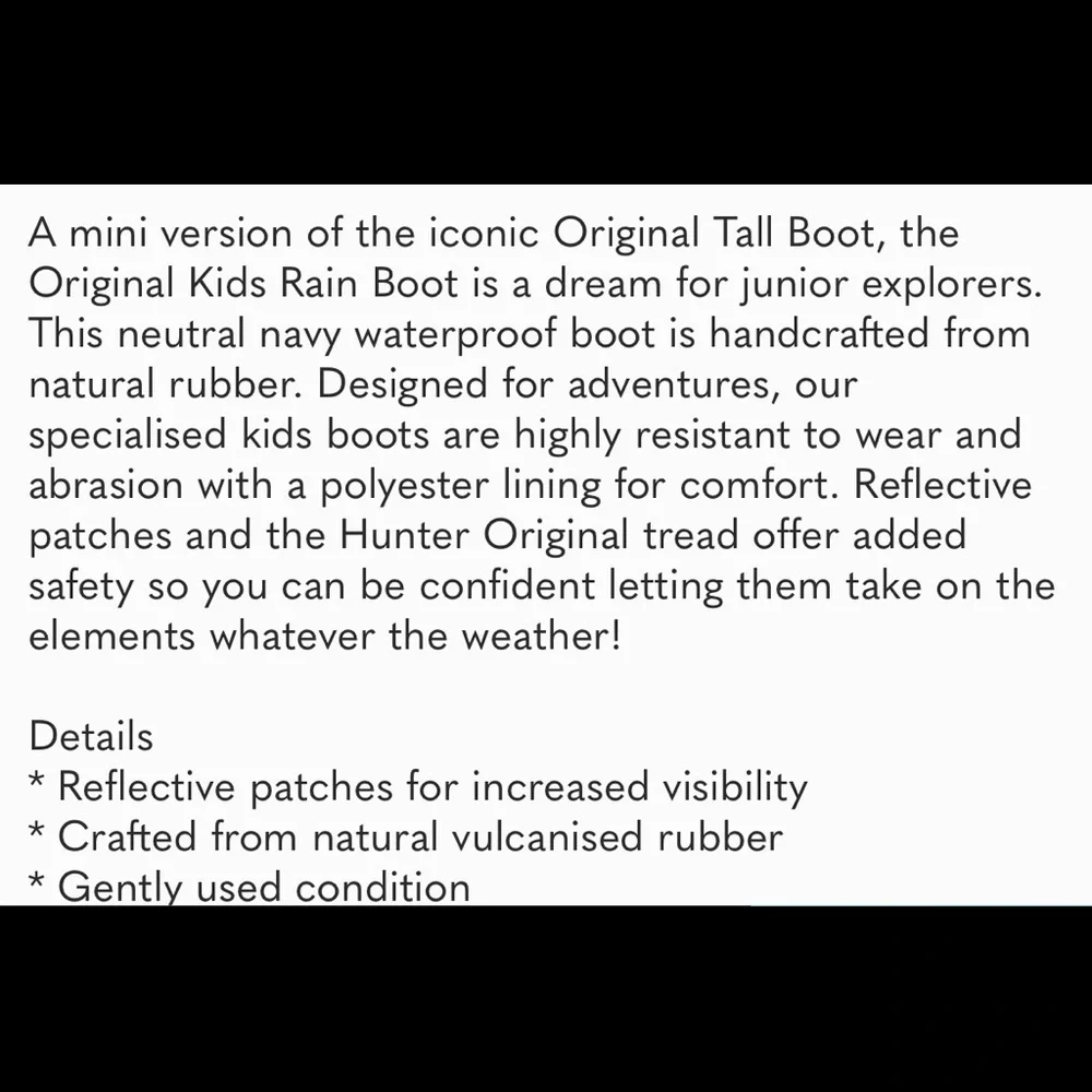 Hunter Original Navy Blue Rain Boots